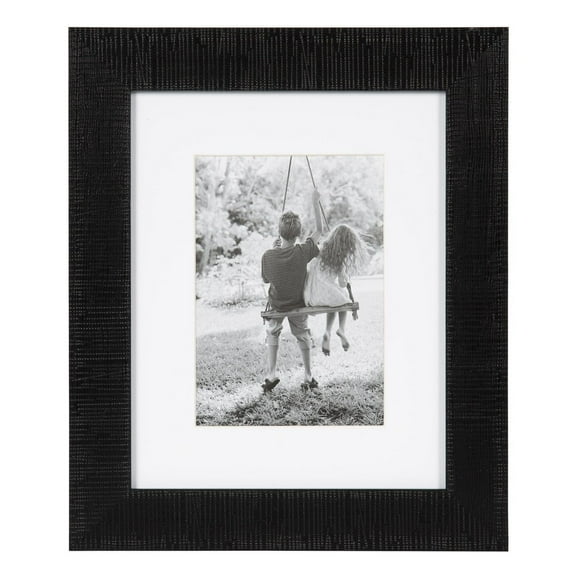 DesignOvation Tofino 8" x 10" Matted to 5" x 7" Black Picture Frame