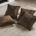thumbnail image 3 of Home Soft Things Pleated Velvet 4 Piece Throw Pillow Cover Set - Carafe - 20" x 20", 3 of 6