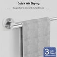 thumbnail image 6 of 18 Inch Brushed Nickel Towel Bar, Wall Mounted SUS304 Stainless Steel Bathroom Towel Rack Holder for Bathroom, 20.4 Inch Total Length, 6 of 7