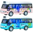 thumbnail image 3 of (Clearance) XIANXIAN School Bus Toy, Die Cast Pull Back Model Cars, with Lights & Sounds, Openable Doors, Large Yellow Metal Toy Vehicles, Play Bus for Boys Girls Kids Toddlers Ages 3+, 3 of 9