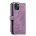 thumbnail image 6 of Allytech Zipper Wallet Case for iPhone 15 Plus with Wrist Strap & Shoulder Strap, Premium PU Leather Card Slots Kickstand Magnetic Clasp Shockproof Protective Cover Case - Purple, 6 of 9