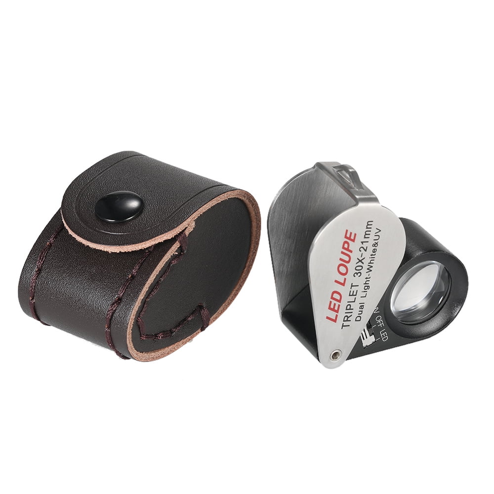 30X Mini Multifunctional Handheld LED Jeweler Loupe Portable 21mm 6