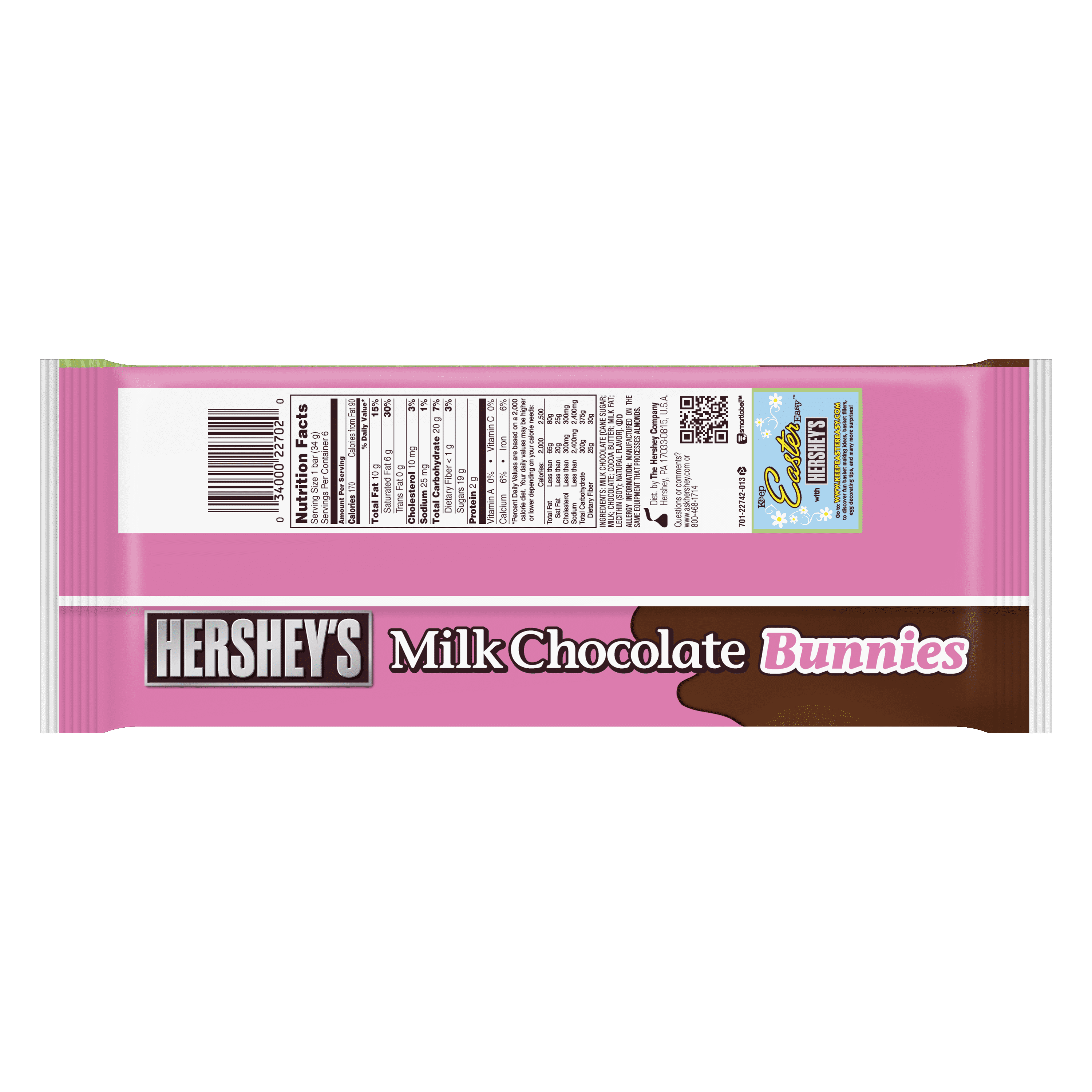 Hershey S Easter Milk Chocolate Bunny Candy 6 Count 7 2 Ounces Walmart Com Walmart Com