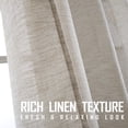 thumbnail image 6 of Fragrantex Elegant Natural Linen Semi Sheer Curtains -40"Wx95"L, Living Room Grommet Top, Set of 2, 6 of 6