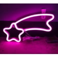 thumbnail image 1 of LINLIN Neon Sign, LED Meteor Neon Light Wall Light LED Wall Decor, Battery or USB Powered Light Up Neon Sign for Bedroom, Kids Room, Bar, Party, Christmas, 1 of 4