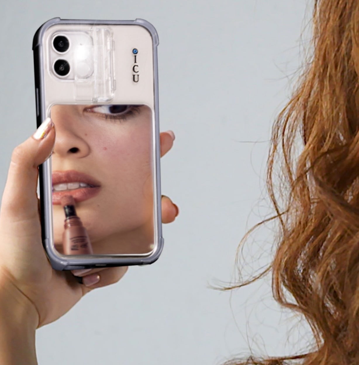 ICU Designs, iPhone 11 Mirror Cell Phone Case, Clear, with Light