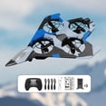 thumbnail image 1 of Avión de control remoto, juguete volador para exteriores, helicóptero de portátil con de 360 degree, ideal para niños, principiantes y adultos. Azul con 3 baterías, 1 of 8