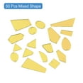 thumbnail image 2 of Uxcell Sew on Mirror, 50pcs Mixed Shape Irregular Acrylic Flat Back Crystal Mirror DIY Mirrored, Champagne, 2 of 6