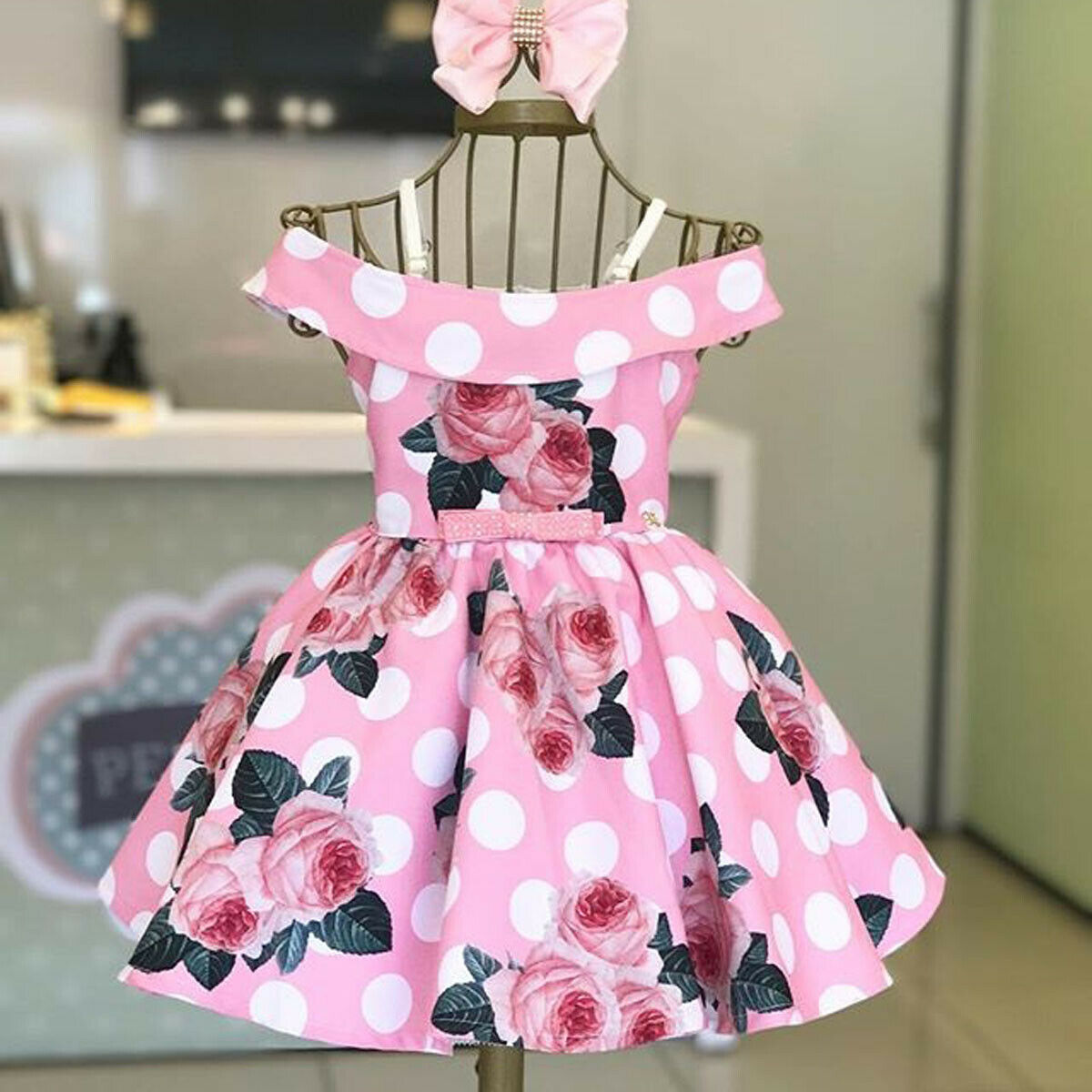 off shoulder frock for baby girl