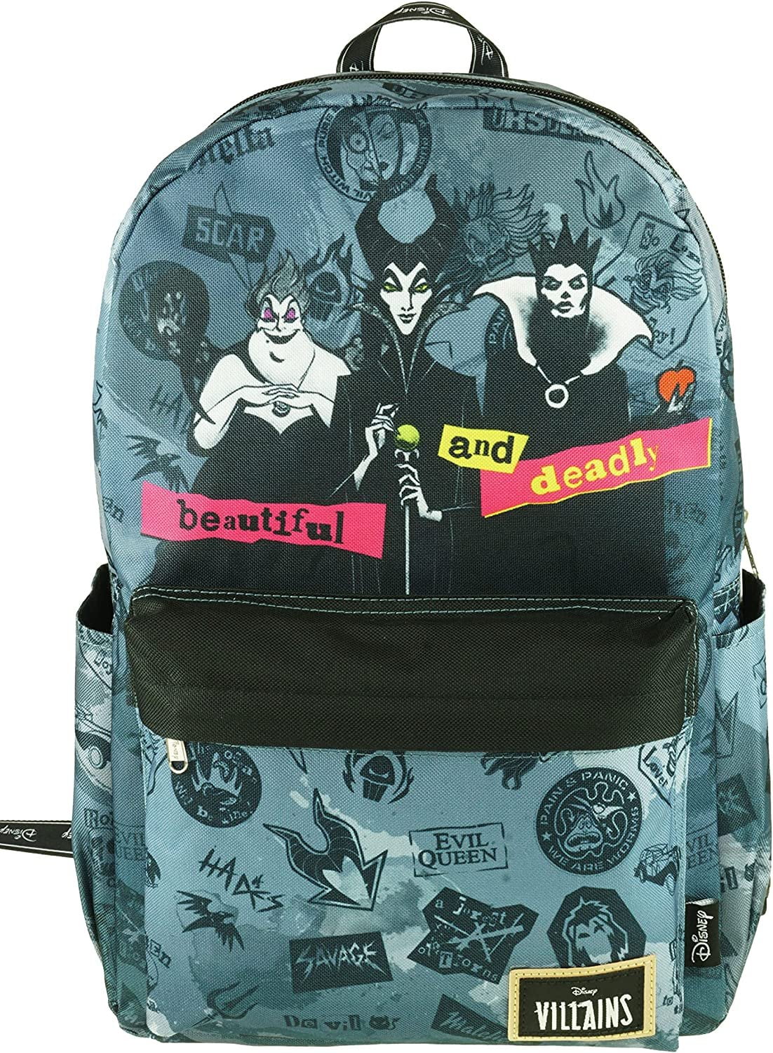 Disney Villains Backpack 17" with Laptop Compartment for School, Travel, and Work