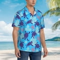 thumbnail image 6 of Uemuo Ornamental Turtles Printed Regular Fit Short Sleeve Casual Hawaiian Shirt for Men,Aloha shirt,Tropical shirt,Floral print shirt,Vacation Beach shirt-3X-Large, 6 of 9