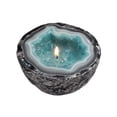 thumbnail image 2 of Teal Resin Decorative Candle Holder, Bedroom Decor Aesthetic, Meditation Decor, Decorations for Bedroom, 4.5X4.5X2.5 Inch Retro Geode Shape Display Ornament for Balcony,, 2 of 6