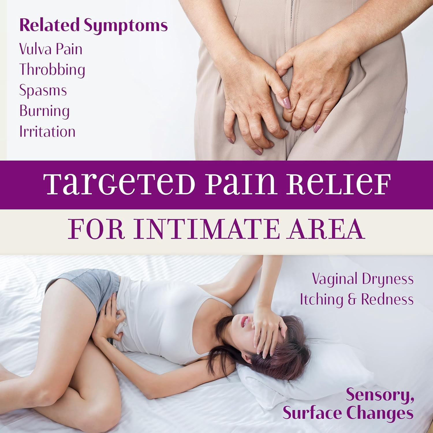 Syren Intimate Relief Lidocaine Gel, 1oz - Vaginal Moisturizer for Sensitive Skin, Vulva Discomfort, Feminine Care