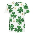 thumbnail image 6 of Erwazi St Patricks Day Womens Short Sleeve T-Shirts Crewneck Clover Cute Graphic Tee Tops, 6 of 7