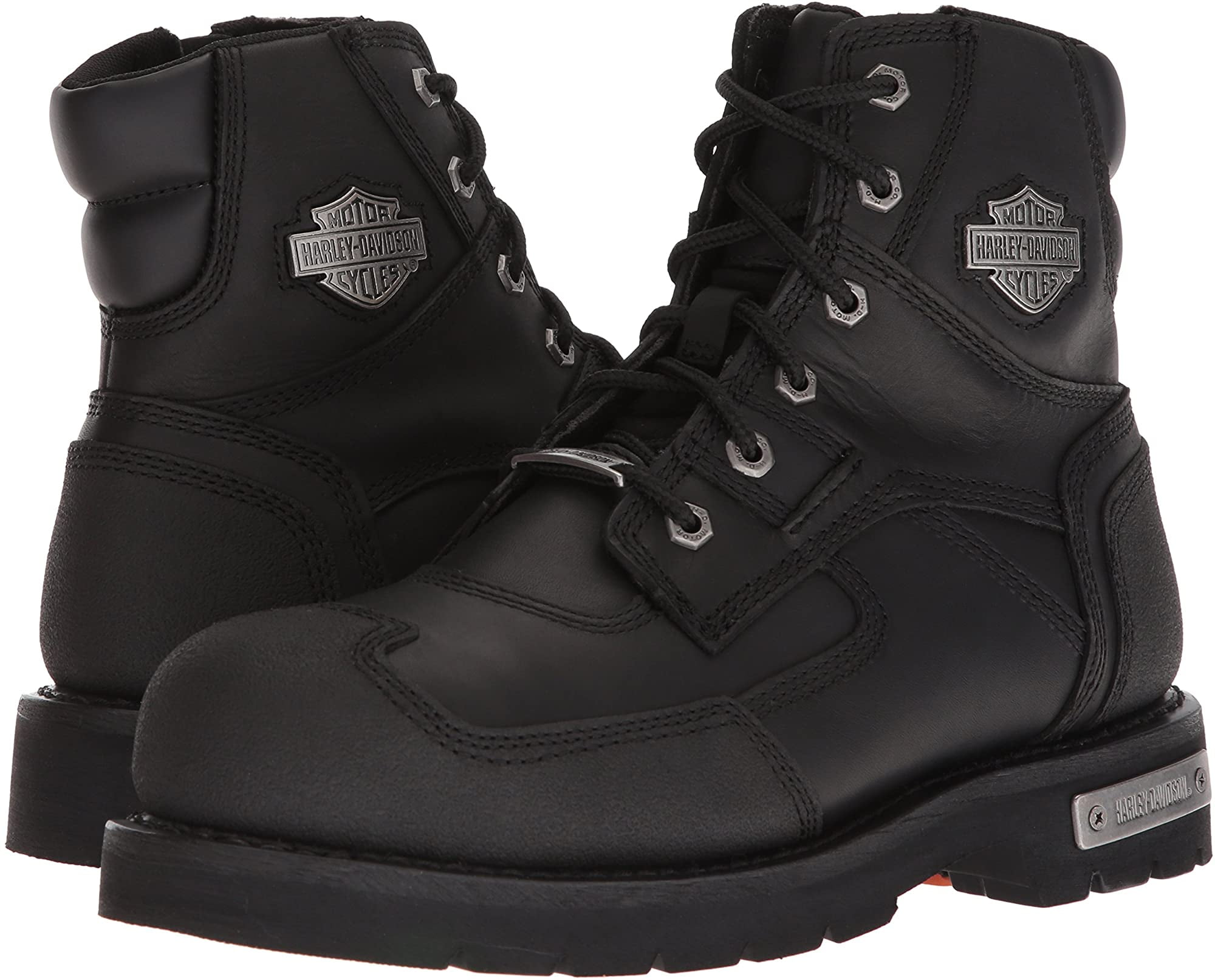 Black HARLEY-DAVIDSON FOOTWEAR Mens Zak ST Industrial Boot