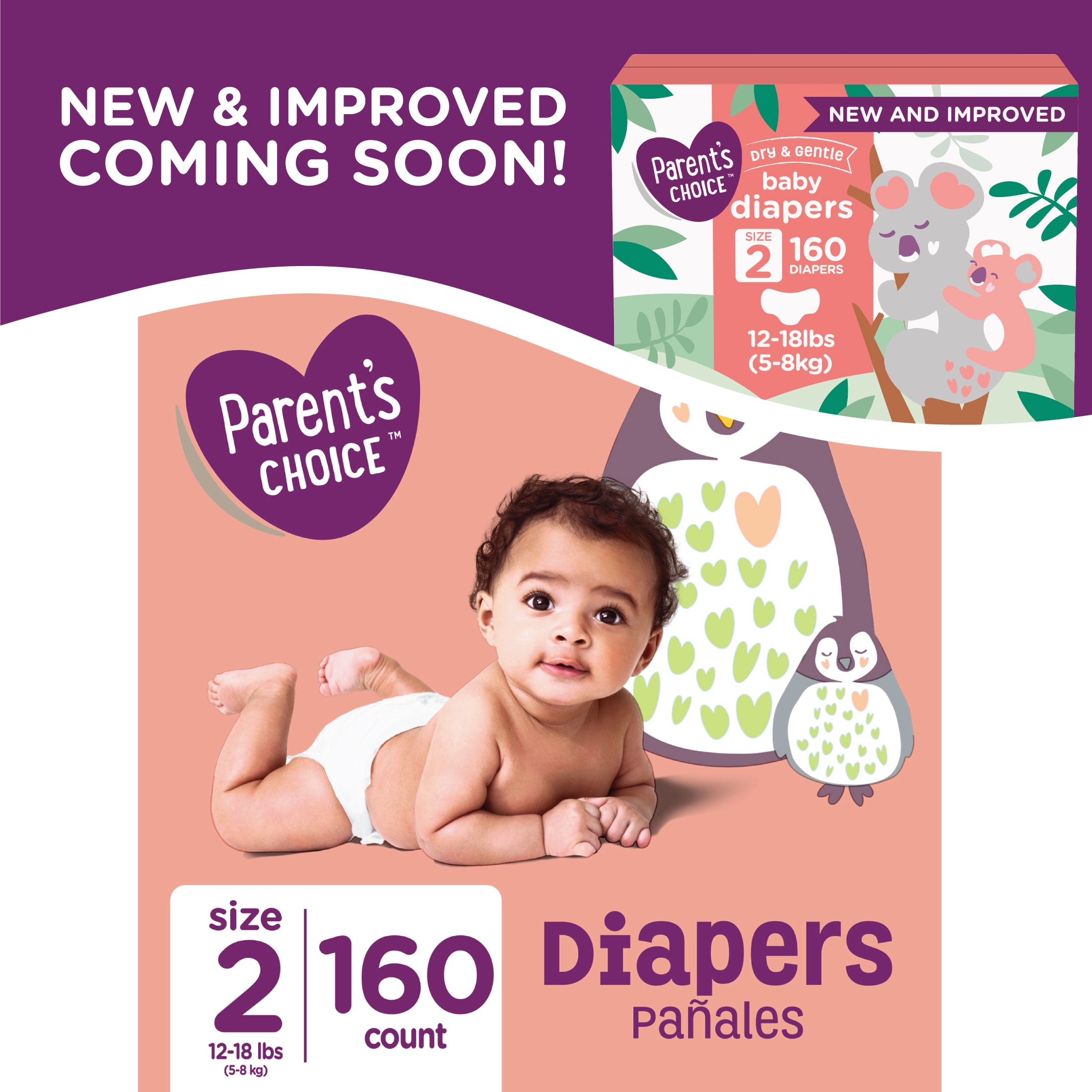 Download Parent S Choice Diapers Size 2 160 Diapers Walmart Com Walmart Com
