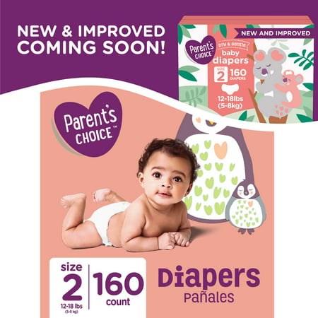 Parent's Choice Diapers, Size 2, 160 Diapers