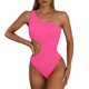 thumbnail image 1 of WILLBEST Trajes de Baño Mujer Natacion Mujer Color Sólido Volante Sexy Un Hombro Cintura Recorte Bikini Traje de Baño, 1 of 8