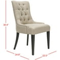 thumbnail image 3 of Safavieh Amanda Linen Tufted Dining Chair with Nail Heads, 3 of 7
