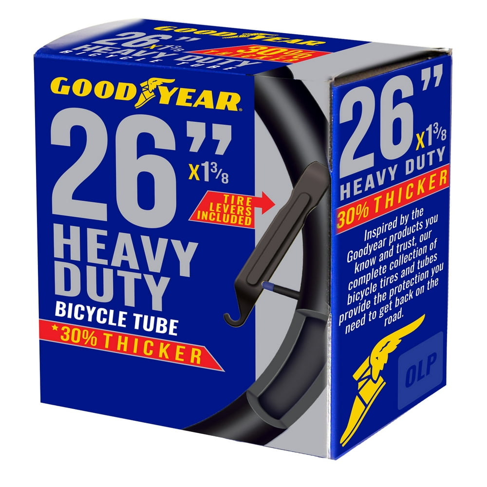 Goodyear Tires 26 In. x 1 3/8 Heavy Duty Bike Tube, Black