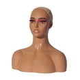 thumbnail image 1 of Cabeza de maniquí de mujer, modelo de exhibición de joyas, soporte multifuncional para exhibición de maquillaje, estilo, gafas, collar, 1 of 9