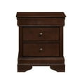 thumbnail image 3 of Modern Nightstand with 3 Drawers, Wood Bedside Table Cabinet, Bedroom Furniture with Wood Legs, Large Storage Space, Accent End Table for Home Office, Brown, 3 of 7