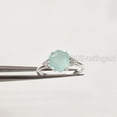 thumbnail image 2 of Hexagon Aqua Chalcedony Ring, 925 Sterling Silver, Women Ring, Natural Chalcedony Birthstone, Christmas, Thanksgiving, Tiny Dainty Ring, CZ Ring, Handmade, Statement Jewelry, Wedding, Anniversary Gift, 2 of 8