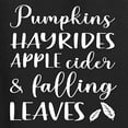 thumbnail image 6 of Wild Bobby Pumpkins Hayrides Apple Cider and Falling Leaves White and Black Halloween Women Racerback Tank Top, Black, Small, 6 of 6