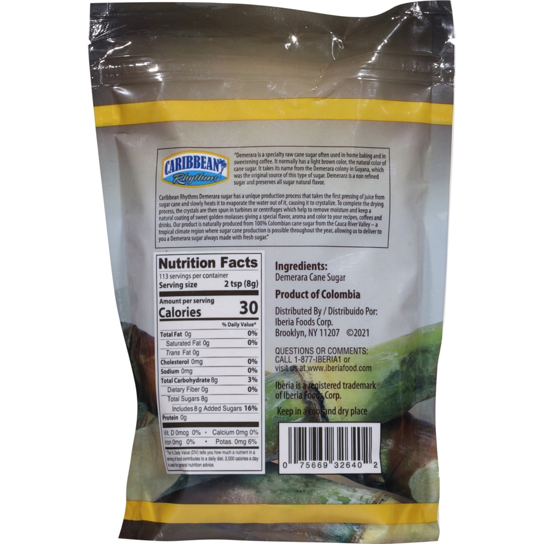 (4 pack) Caribbean Rhythms Pure Cane Demerara Sugar, 1.5 lb