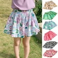 thumbnail image 5 of Odeerbi 2-8Y Kids Girls Floral Culottes Shorts Wide Leg Shorts Toddler Summer Fashion Cute Sweet Flower Print Skirt Shorts Baby Clothes Orange, 5 of 5