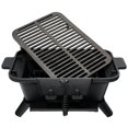 thumbnail image 4 of Parrilla de Barbacoa Portátil en Fundición para Picnic Exterior Camping Negro 40 x 27 x 18 cm, 4 of 10
