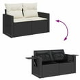 thumbnail image 6 of vidaXL Garden Sofa Set Black, Cream White, 6 of 6