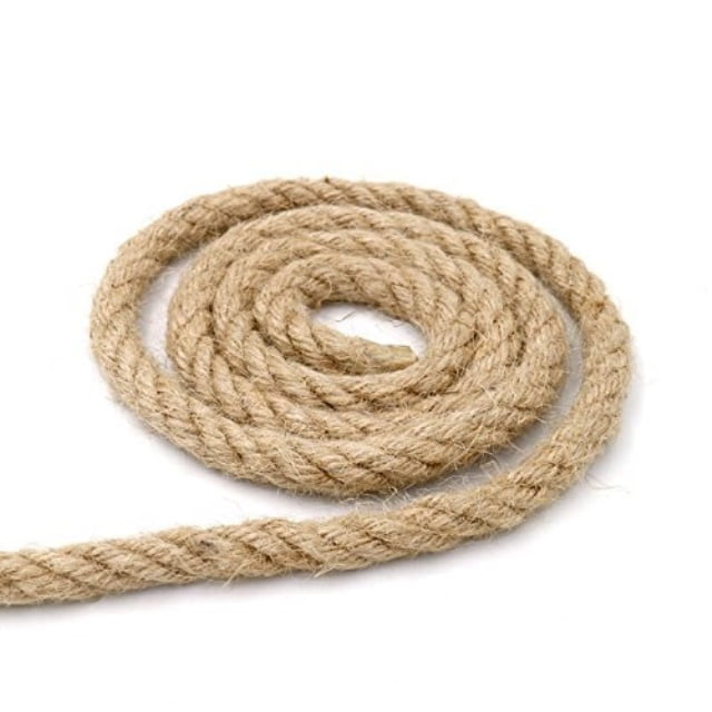 Dualshine 4mm Jute Rope with10 Pcs White Heart Clothes Pins,32 Feet 4 Ply Natural Thick Strong Hemp Rope for DIY /& Arts Craft,Home Decor,Gift Packing