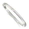 thumbnail image 4 of 925 Sterling Silver 4mm Solid Polished Plain Slip-on Bangle Bracelet, 4 of 6