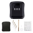 thumbnail image 2 of Zootealy Key Storage Lock Box Wall Mounted 4-Digit Combination Retrievable Password Outdoor Key Safe Box Resettable Code Key Holder Hider, 2 of 8