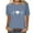 #3-Light Blue, variant on Otvok Womens Casual Sparkling Crystal Print Round Neck Short Sleeved Tops