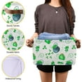 thumbnail image 7 of Coolnut Clover Leaves Pattern (1) Foldable Storage Basket for Shelves, Collapsible Sturdy Storage Bin with Handles, Canvas Storage Cube for Organizing Closet 1PCS Home Decor, 7 of 7