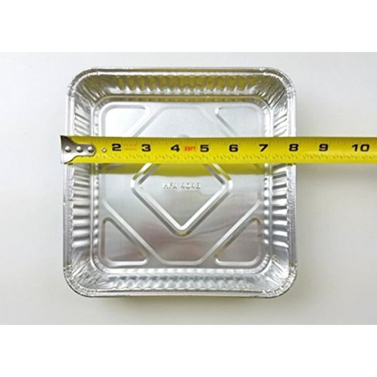 8 in. Square Aluminum Pans - Pack of 50