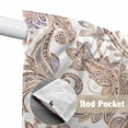 thumbnail image 4 of Floral Boho Swag Curtains for Kitchen/Bedroom/Living Room, Vintage Country Brown Pesley Flowers Scalloped Curtains 63 Inch Long, Rod Pocket Window Swag Topper Curtains Valances 2 Panels Set 36"x63", 4 of 8
