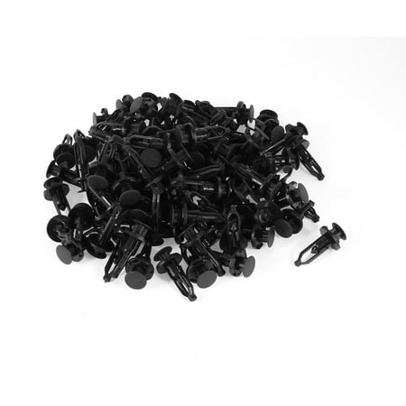 Unique Bargains 100pcs Bumper Rivet Cover Push Clip Retainer Fastener Replacement Black