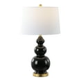 thumbnail image 7 of JONATHAN Y Bowen 27.5" Contemporary Transitional Ceramic Gourd LED Table Lamp, Black/Brass Gold, JYL4023C, 7 of 7