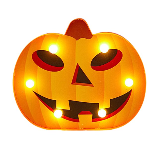 Calabaza Esqueleto Murciélago Araña Luz De Noche Decoración De Halloween Luces Led Para Fiestas Familiares Bares Restaurantes Yuarrent HA040968-08