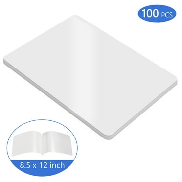 Tripumer 100 Pcs Laminating Sheets Paper 1.5 mil Thermal Laminating Pouches Laminating Plastic Paper Laminator Sheets for Photos Files Drawings