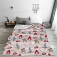 thumbnail image 5 of Vsdgher Cartoon Santa and Reindeer Ultra-Soft Micro flannel Blanket Throw Blankets for Couch Sofa, Bed (4 sizes)-50"x40", 5 of 7