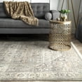 thumbnail image 5 of nuLOOM Harriet Vintage Medallion Fringe Area Rug, 4' x 6' Oval, Silver, 5 of 8