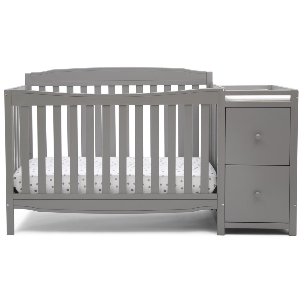 Delta Children Mason 6in1 Convertible Crib and Changer, Grey