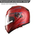 thumbnail image 5 of AHR Motorcycle Helmet Dual Visor Modular Flip up Full Face Helmet DOT Approved RUN-M for Adult Motorbike Street Bike Moped Racing, 5 of 10