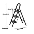 thumbnail image 2 of Trayknick Step Ladder, 3 Step Ladder Folding Step Stool, Multi-Purpose Collapsible Ladder for Home or RV Outdoor Work, Heavy Duty 330 lbs Load, 2 of 13