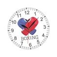 thumbnail image 4 of Reloj de pared, guantes de boxeo deportivos creativos azules y rojos, fácil de leer para sala de estar, comedor, decoración, hoteles, baño, 4 of 8