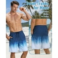 thumbnail image 5 of Justay Story Mens Swim Trunks 9" with 2 in 1 Compression Breathable Liner Zipper Pockets Quick Dry Swim Bathing Suit Summer Beach Shorts, Size S-2XL, 5 of 8